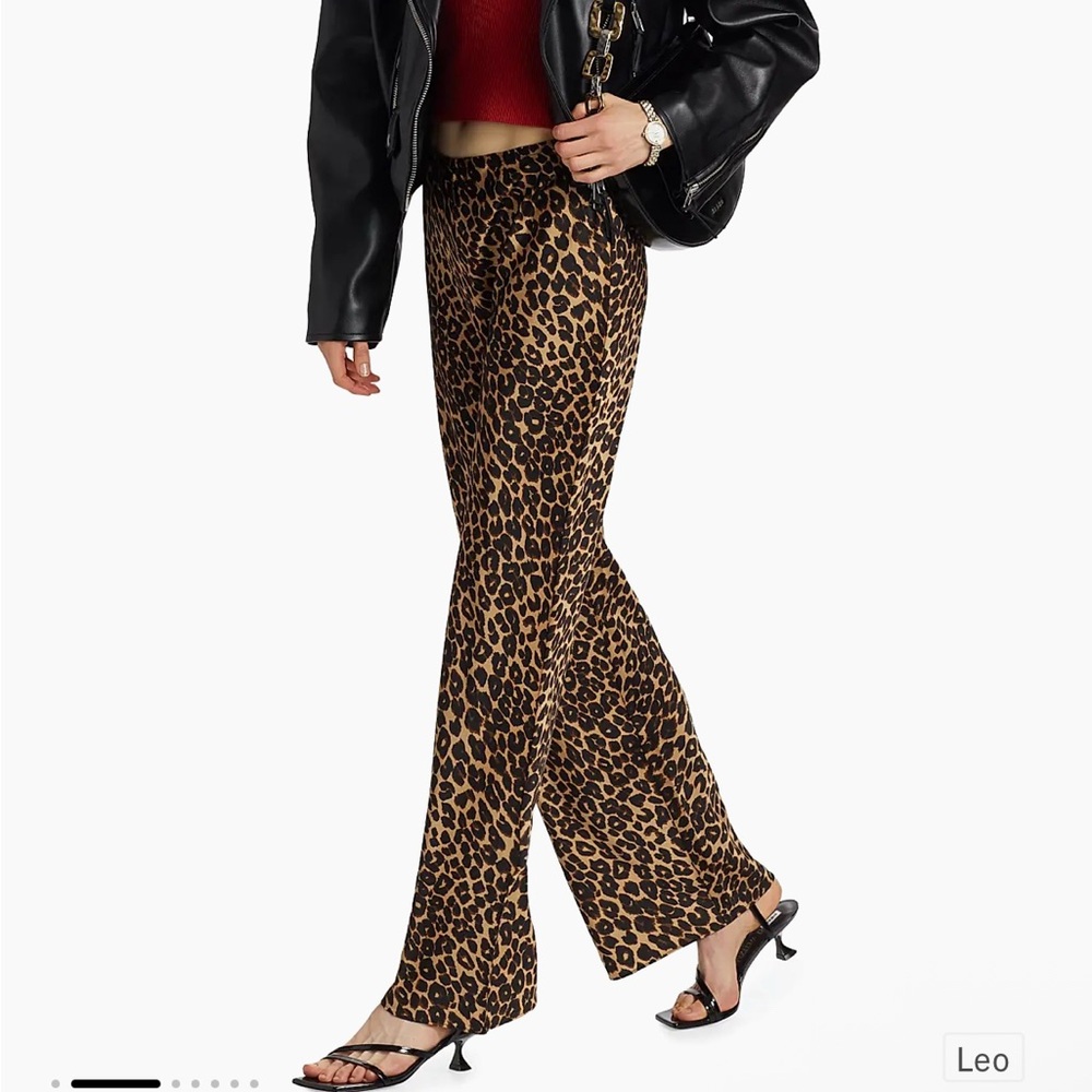 REFORMATION Gale Satin Mid Rise Bias Pants